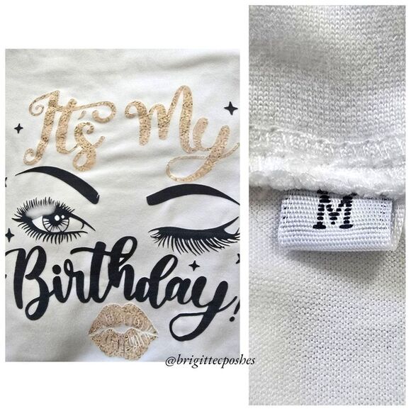 BIRTHDAY Graphic Print T-Shirt - It's My Birthday - Picture 6 of 9